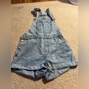 Short Blue Overalls